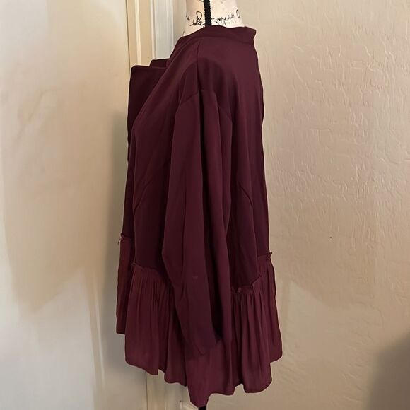 Torrid Purple Ponte Mixed Fabric Ruffle Peplum Blazer Jacket Contemporary - Picture 6 of 15